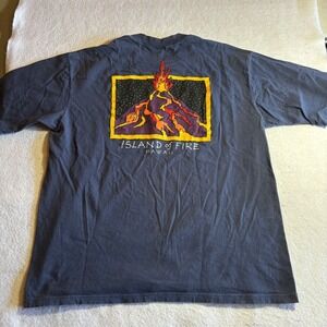 Vintage Crazy Shirts Hawaii Volcano Island of Fire T Shirt Men's XL